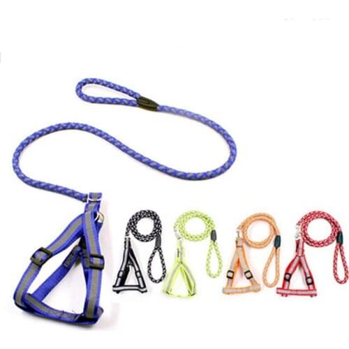 Large Reflective Dogs Collar Harness Leash Nylon Pitbull For Pet Collar Cat Accessories Supplies Dropshipping