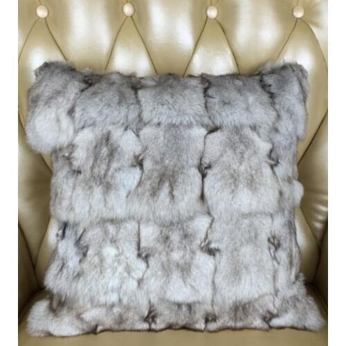 Luxury Fox Fur Pillow Office Chair Pillow Genuine Fur Cushion Real Fur Pillow Cover Fur Pillows Fur Homes Decrator