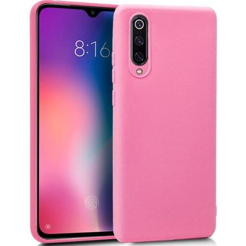 Silicone case Xiaomi My 9 (Pink, soft, shockproof, abras
