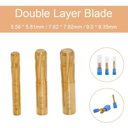 6 Flutes Grooves Spiral Reamer Rifling Buttons 5.5-9.35mm Carbide Tungsten Steel Reamer Push Double Layer Blade Reamer