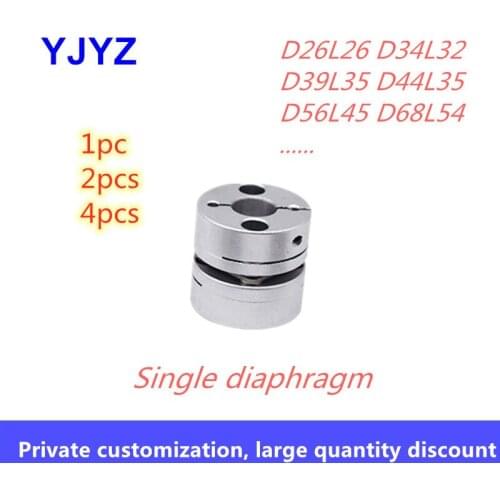 Aluminum alloy D26L26 D34L32 D39L35 D44L35 single diaphragm coupling elastic joint ball screw step servo motor encoder parts