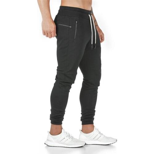 Joggers Sweatpants Mens Slim Casual Pants Solid Color Gyms Workout Cotton Sportswear Autumn Male Fitness Crossfit Track Pants