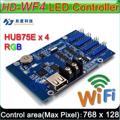 HD-WF4 RGB LED display controller, Full color LED sign module Control card,U-Disk and WIFI Wireless control
