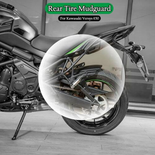 Carbon Rear Tire Hugger Mudguard Fender Extension Mudflap Splash Guard for Kawasaki Versys 650 KLE 650 KLE650 2014-2020 2019 18