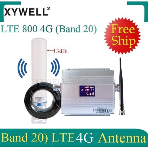 Russia 4G signal Booster Band20 LTE 800MHz Mobile Signal Booster 4g Cell phone Amplifier 4G cellular signal repeater 4g antenna