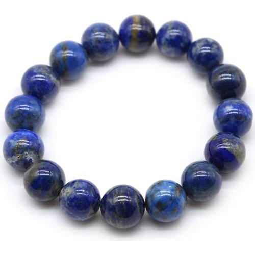 High Quality Lapis Lazuli Bracelets Elastic Energy Pulsera Homme Jewelry Natural Stone Beads Bracelets For Women Men Fashion