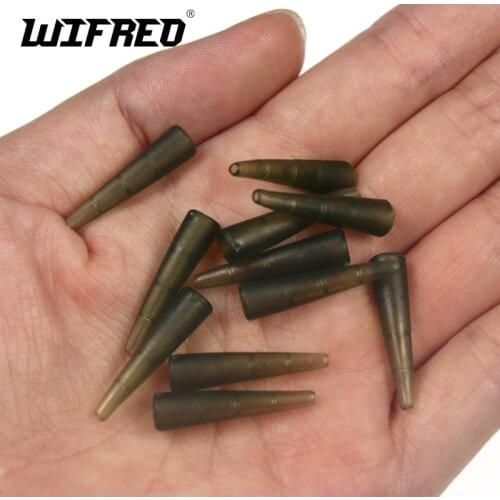 Wifreo 100pcs 25mm/0.98 in Tail Rubber Cone Tube Beads for Safety Carp Fishing Lead Clips Fishing Accessory
