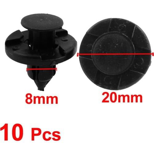X Autohaux 8Mm X 20Mm X 10Mm Plastic Car Bumper Push Clips Rivets Retainer 10Pcs