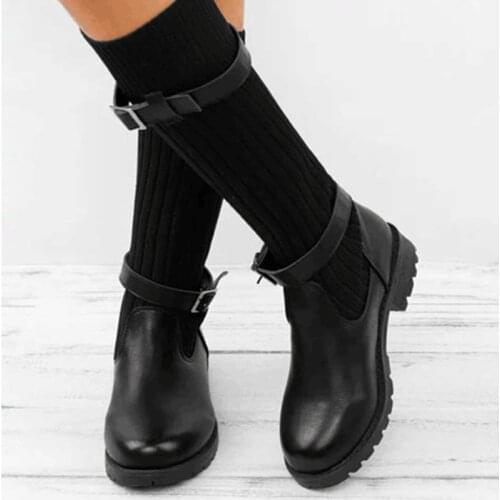 Female Winter Explosions In The Boots Flat-bottom Large Size Wool Retro Boots Womens Socks Boots Breathable Sports Shoes