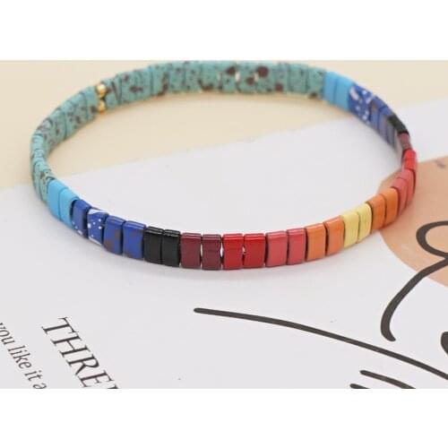 Go2boho Enamelled Beaded Pulsera Femme Hematite Stone Bracelets Tila Bracelet For Women Accesorios Jewelry Enamel Jewellery