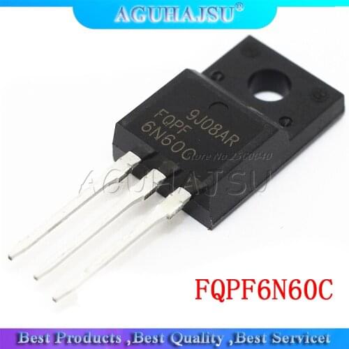 10PCS FQPF6N60C TO-220 6N60C 6N60 TO220 FQPF6N60 TO-220F new MOS FET transistor