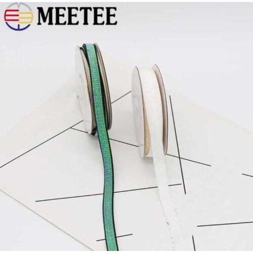 20Meters 10mm Colorful Silk Bra Shoulder Strap Elastic Band Diy Baby Hair Band Underwear Belt Clothing Shoes Sewing Accessory