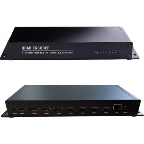 8-channel HD encoder HDMI to IP, H265/264 network encoder, live encoder