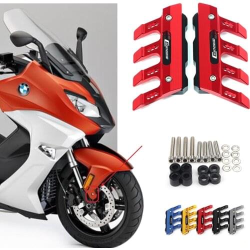 Motorcycle CNC Aluminum Front Fender Side Protection Guard Mudguard Sliders Lower Fork Protector For BMW C650 sport Accessories
