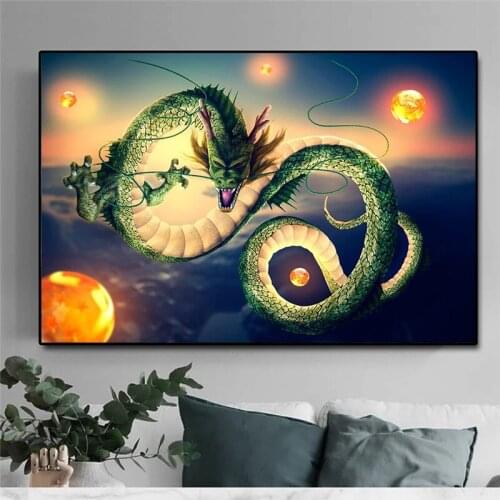 Anime posters and prints Shenlonglong canvas painting mural art pictures for living room bedroom home decoration murals