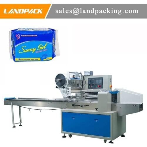 Sanitary Pads Packaging Machine Sanitary Cotton Horizontal Flow Wrap Machine