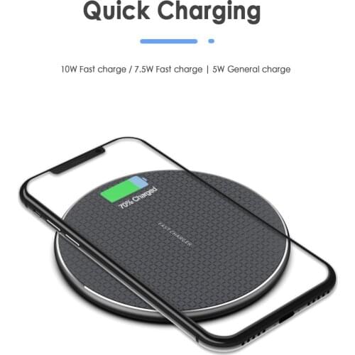 10W Wireless Charger for iPhone 11 Xs Max X XR 8 Plus 10W Fast Charging Pad for Ulefone Doogee Samsung Note 9 Note 8 S10 Plus