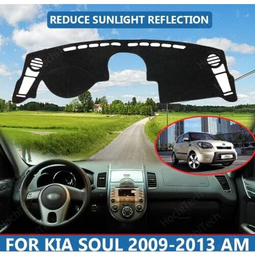 Right Hand Drive High Polyester Fiber Anti-UV Car Dashboard Cover Mat for KIA Soul 2009-2013 AM Cover