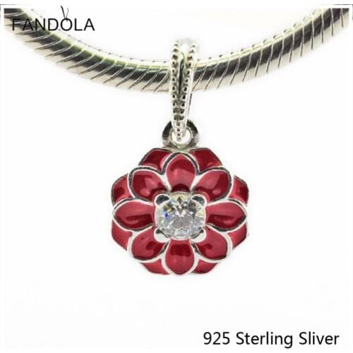 CKK 925 Sterling Silver Oriental Bloom Hanging Charms Original Beads Fits Bracelets & Bangle DIY Jewelry