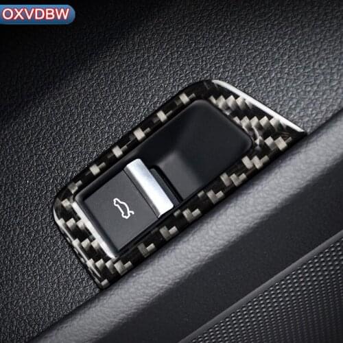 For Audi Q7 S line LHD RHD Accessories Carbon Fiber Reserve box switch Cover Trim 3D Sticker Car Styling 2016 2018 2019 Interior