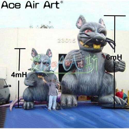 Customized design scary giant inflatable rat/mouse animals model bodyguard for street warning adverting/event decoration