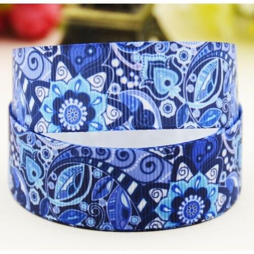 22mm 25mm 38mm 75mm Paisley Cartoon pattern printed Grosgrain Ribbon party decoration 10 Yards X-03995