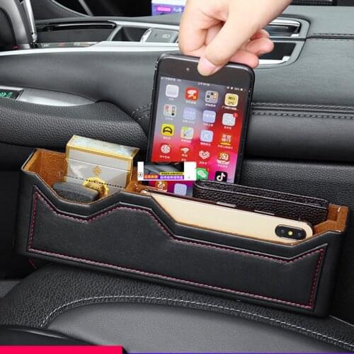 Leather Car Seat Gap Pocket New Designed Universal Auto Console Seat Organizer Side Slit Storage Box Interior Accessories