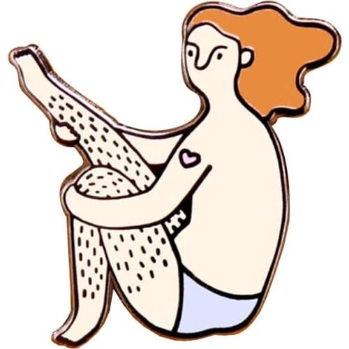 Love beautiful girl hard enamel pin brooch