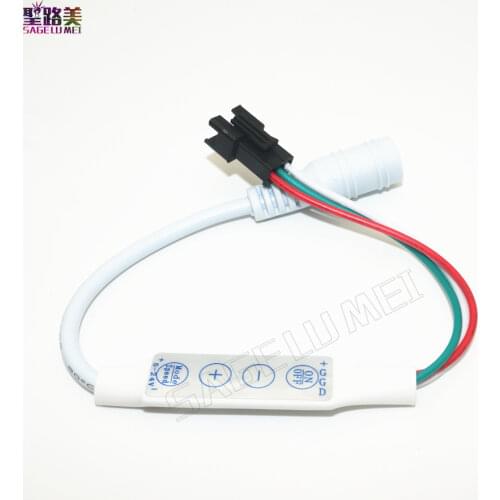 Best price 3pin JST Mini 4key controller DC5V-24V with DC plug connect WS2811 ws2812b 6812 1903 Dream Color LED Strip DC5V DC12V