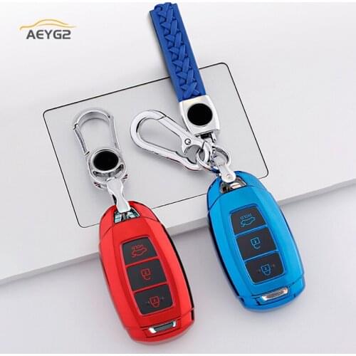 Soft TPU Car Remote Key Cover Case For Hyundai i30 Ix35 KONA Encino Solaris Azera Grandeur lg Accent Santa Fe Palisade 2017 2018