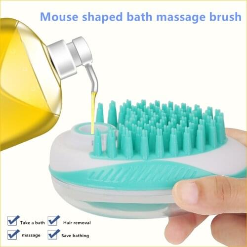 New Silicone Pet SPA Shampoo Massage Brush Dog Bath Brush Comb Shower Hair Grooming Comb Dog Cleaning Tool Hair Removal Brushes