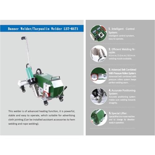 New Arrival Automatic hot air pvc welder with hot gun 4200w Overlap Hot Air Welder