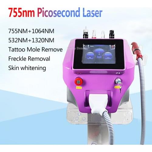 New Arrival Professional Laser Picosecond / Laser Pico Laser Tattoo Removal Machines With Red Beam Aiming