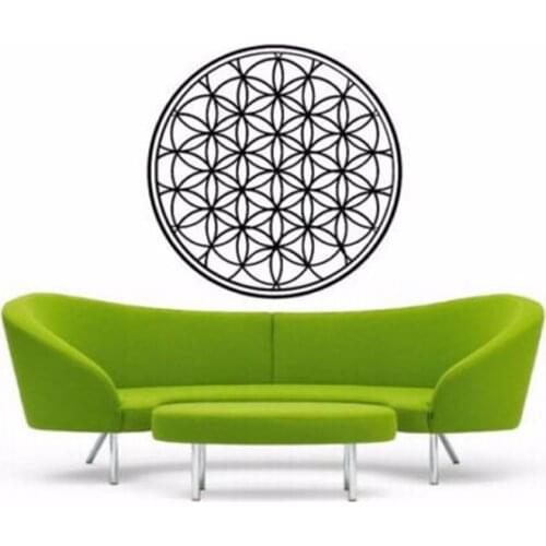 New Flower of Life Decal | Rainbow Vinyl Wall Sticker | Sacred Geometry |Holographic 56X56CM