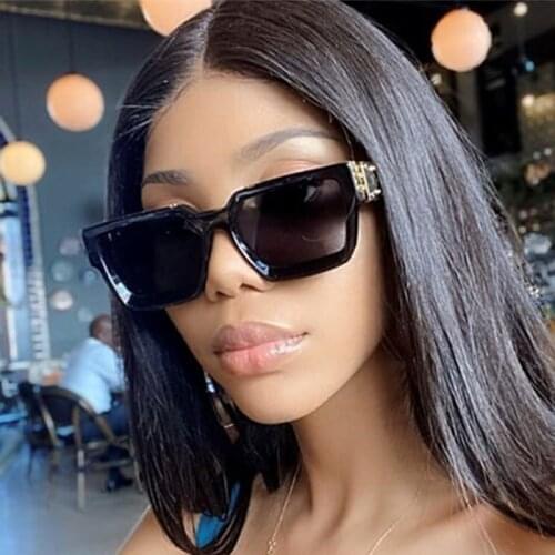 Millionaire Sunglasses Square Women Shades French Fashion Designer Luxury Sun Glasses For Men Big Black White Glasses Mirror