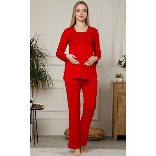 Alimer Women Pregnant-Puerperal Sleepwear Set 2487UY