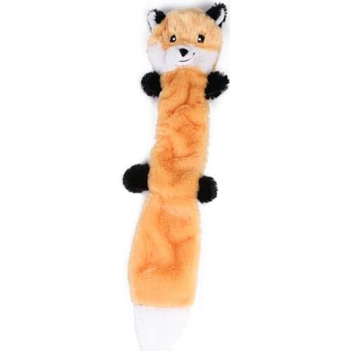 Plush Pet Dog Cat Sound Toy Dog Plush Skinny No Stuffing Squeaky Puppy Squeak Toys Raccoon Squirrel Tiger Fox Lion