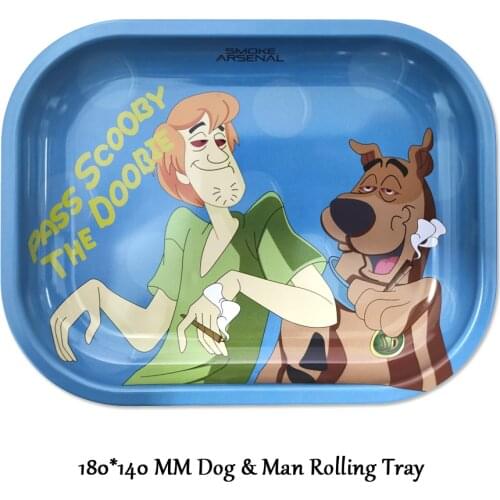 Hot Dog & Man Cartoon Rolling Paper Tray Smoking Tray Cigarette Tool Trays Factory Price Weed Operation Trays Wholesale