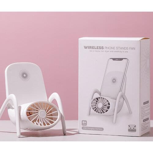 2021 NEW Mini Fan Phone Holder Fan Portable Hold Small Air Cooler With Colorful Light Desktop Fan For Home Office