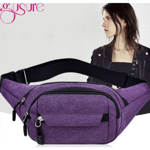 Gusure Fashion Women Waterproof Oxford Chest Bag Fanny Pack Casual Travel Crossbody Pouch Portable Sport Shoulder Belt Purses
