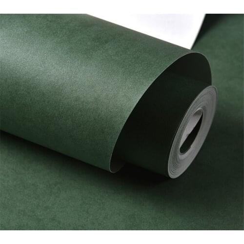 Beibehang Thick plain color wallpaper apple green dark green fashion bedroom living room background wallpaper roll papier peint