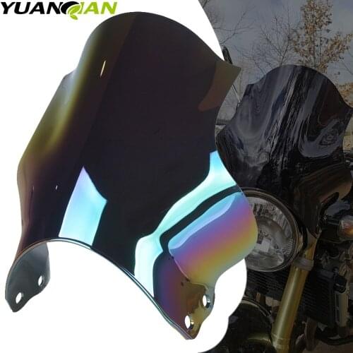 For Yamaha V-Max 1200 Motorcycle ABS Black Windshield WindScreen for Honda CB400 CB600 CB750 CB900 CB919 CB250 Hornet All Years