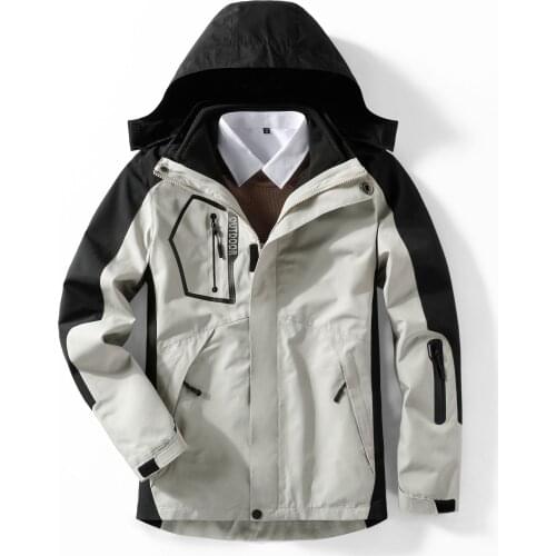 8XL Winter 3 In 1 Windproof Outdoor Camping Hiking Trekking Jacket Liner Men Women Camouflage Large Size Fishing Hunting Coat