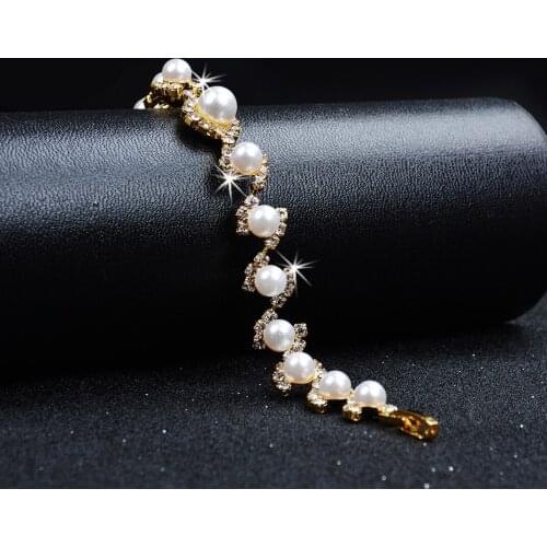 DIWENFU 18K Gold Jewelry Charm Bracelets for Women Solid Silver 925 Jewelry Pearl Bizuteria Gemstone Pulseira Feminina Bracelets