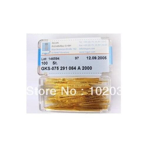 100PCS/LOT 100% ORIGINAL INGUN GKS-075-291-064 GKS-075 291 064 A 2000 Spring Test Probe Pogo Pin made in Germany