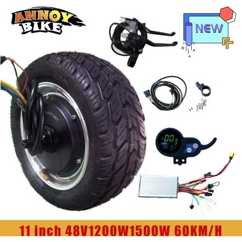 11 inch 48V 1200W1500W Hub Motor Kit 60km/h 4.0/10.0-6.5 Gearless Motor High Speed Motorcycle Engine Brushless Bicicleta