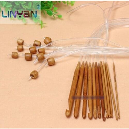 12pcs Carbonize Tunisian crochet Afghan crochet Carpet crochet hook bearded needle Craft Weaving tools Knitting needles ZL6178