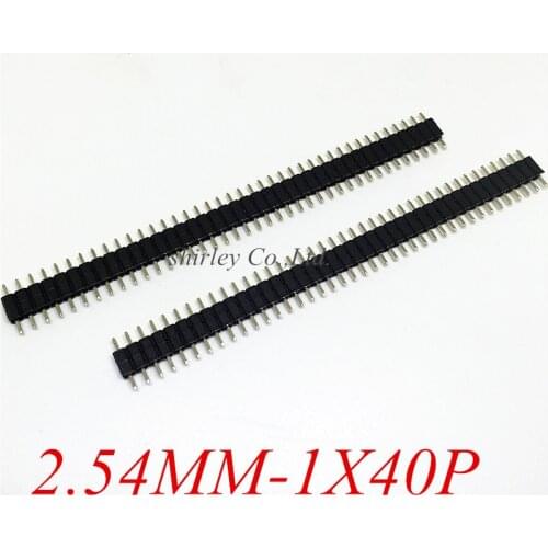 2.54mm 1X40Pin Plastic 5mm Single Double Row Male 40P PCB Board Pin Header Connector Pinheader 1*40p Total length 11.6mm