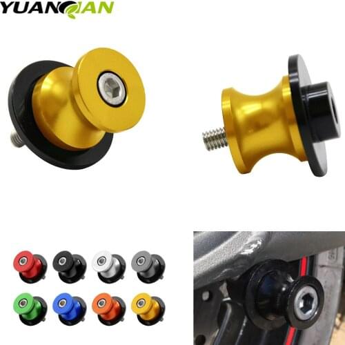 2pcs CNC Aluminum Motorcycle Stands Screws Swingarm Spools Slider Universal for Yamaha YZF R1 R6 R6S YZFR1 YZFR6 kawasaki ktm
