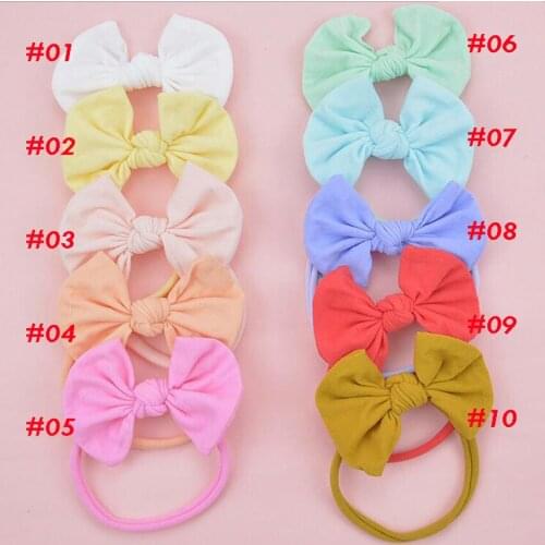 36pcs/lot 10 Colors Solid Nylon Baby Headband,Nylon Headbands For Girls Newborn Baby Hair BOW Headband